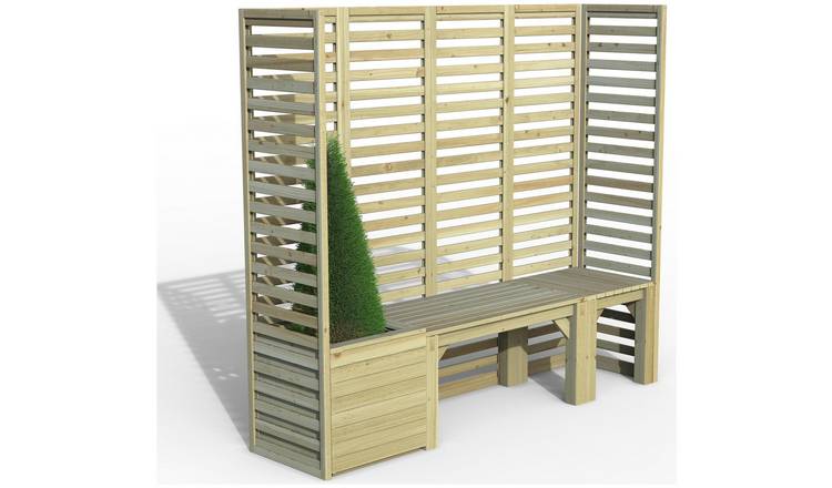 Forest Garden 3 Seater Wooden Garden Patio Set - Natural