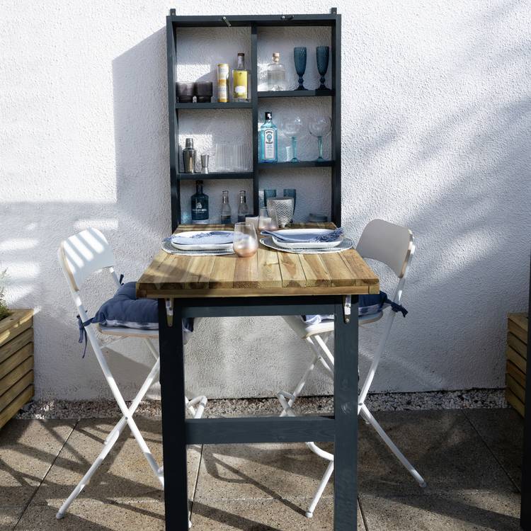Forest Garden Folding Garden Bar - Natural 0