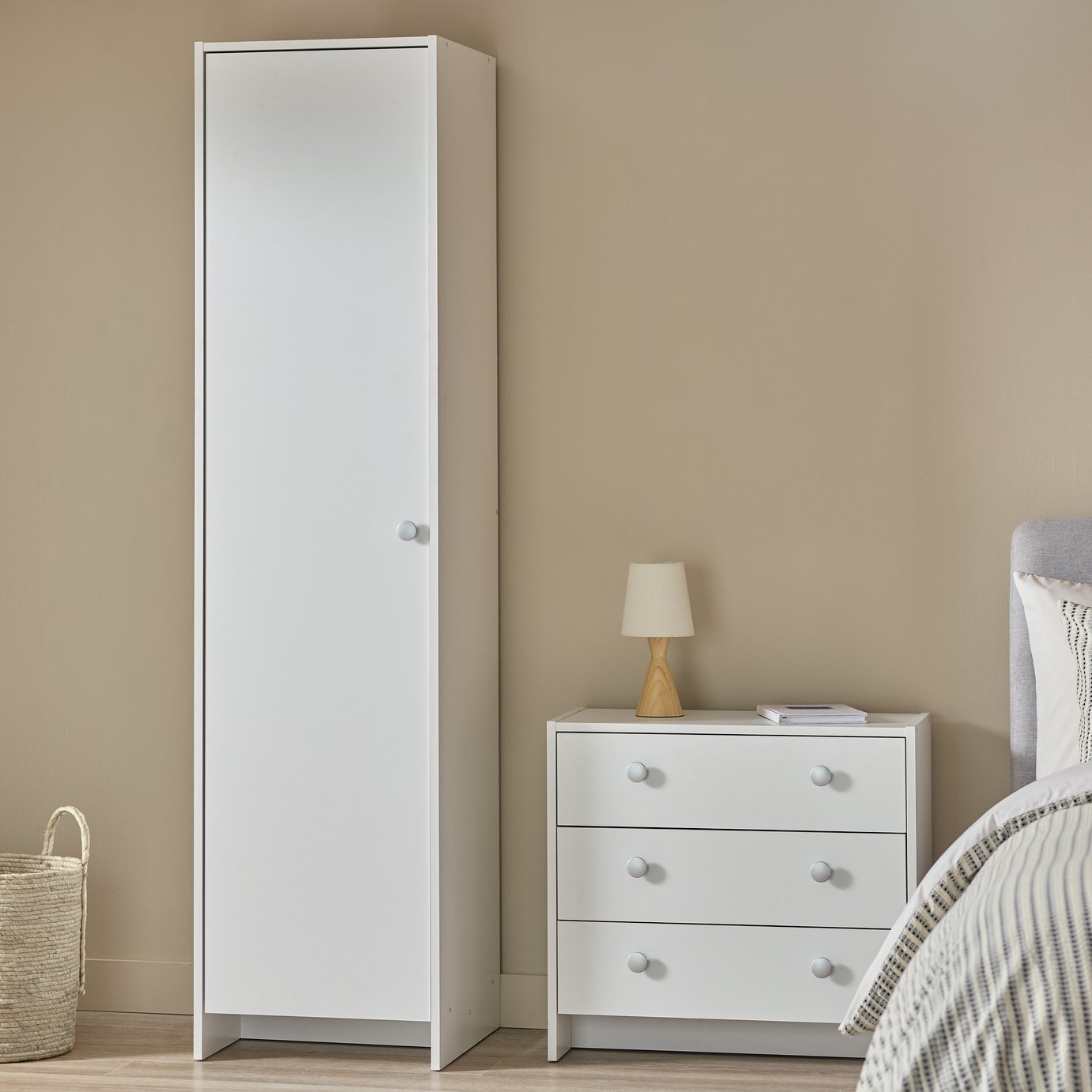 Argos Home Seville 1 Door Wardrobe - White