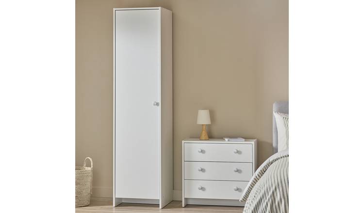 Argos Home Seville 2 Piece 1 Door Wardrobe Set - White