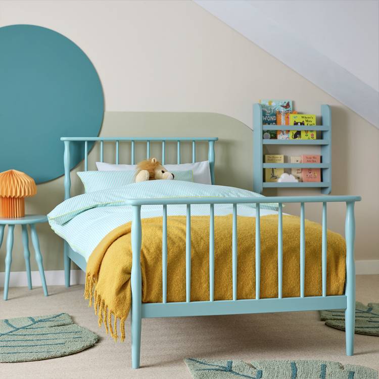 Habitat Kids Thea Spindle Single Bed Frame - Duck Egg Blue 0