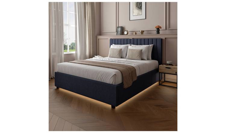 XR Living Maisie Double End Lift Ottoman Bed - Navy