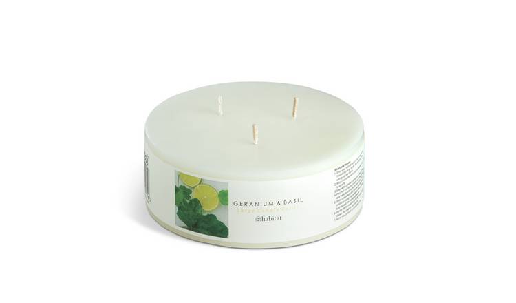 Habitat Core Large Plus Candle Wax Refill - Geranium & Basil