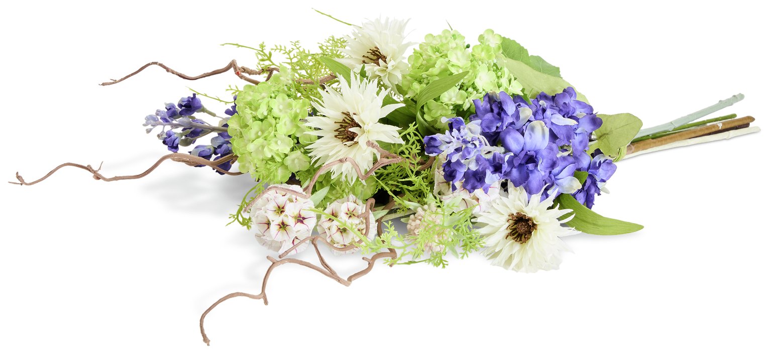 Habitat Artificial Blue Floral Bouquet - 61cm