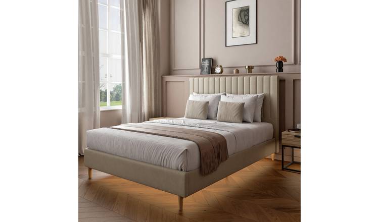 XR Living Maisie Double Fabric Bed Frame - Cream