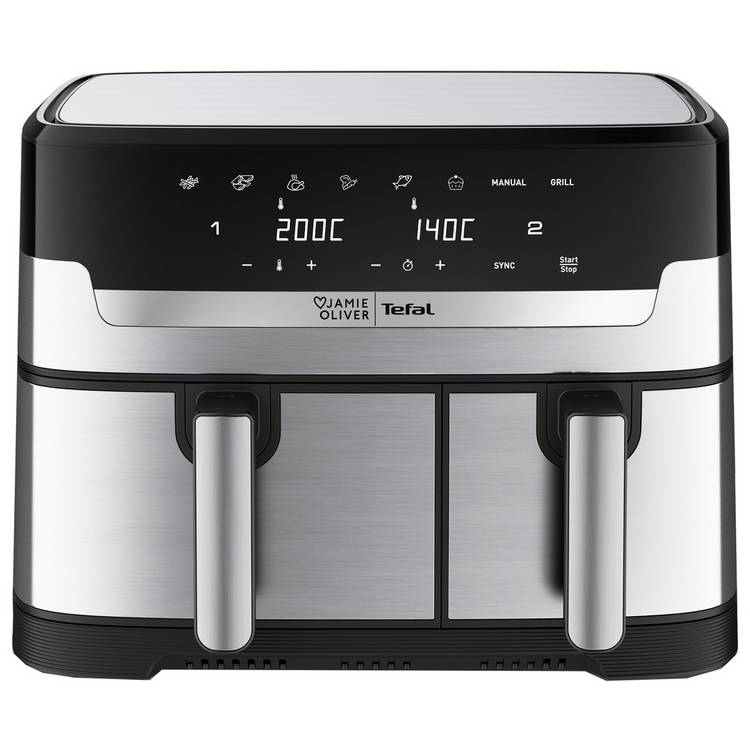 Jamie Oliver Tefal Easy Fry 8.3L Air Fryer Stainless Steel 0