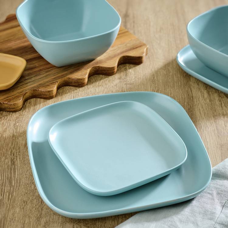 Habitat 12 Piece Stoneware Dinner Set - Matte DuckEgg 0