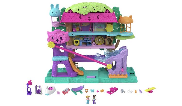 Polly Pocket Pollyville Pet Adventure Treehouse Playset