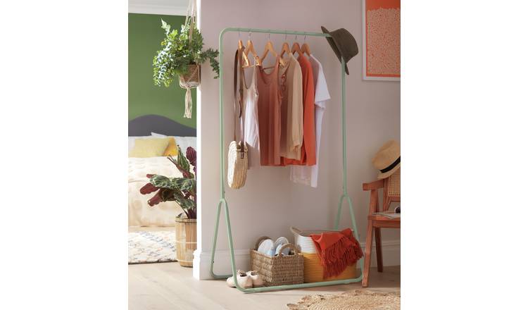 Habitat Arnie Single Clothes Rail - Sage Green