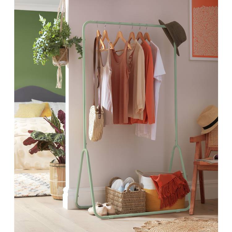 Habitat Arnie Single Clothes Rail - Sage Green 0