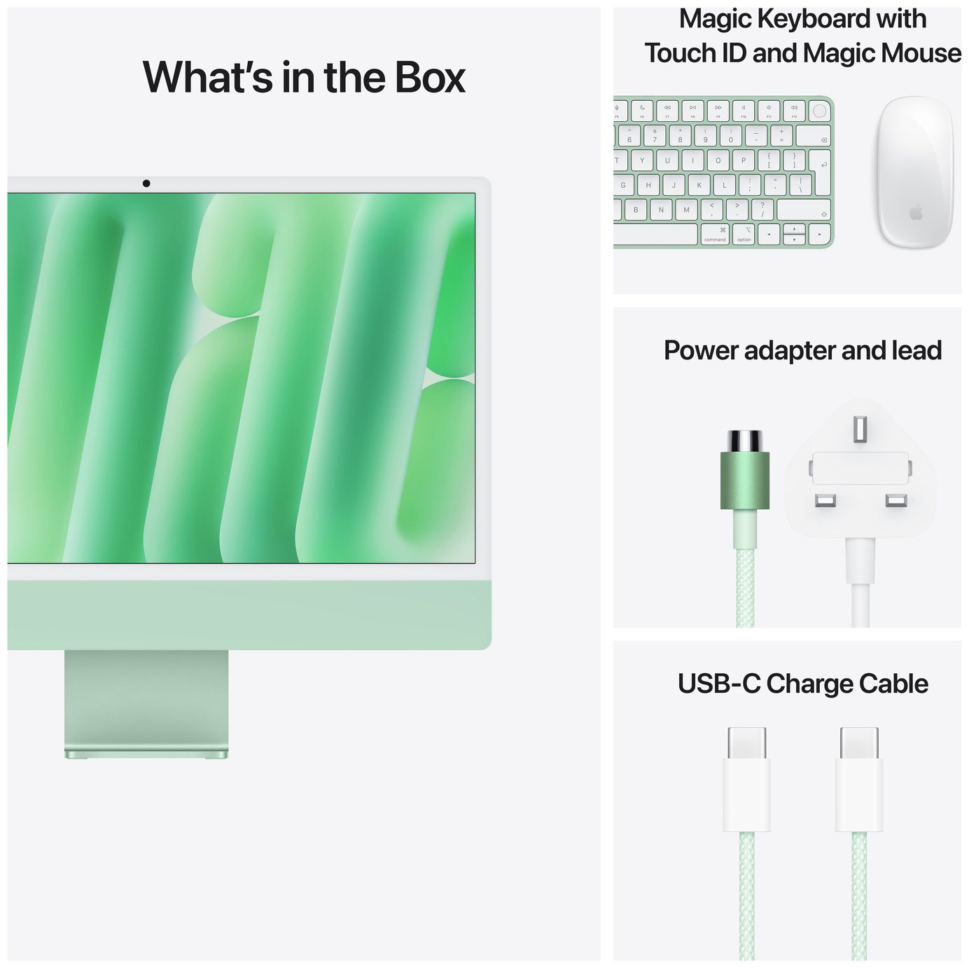 Buy Apple iMac 2024 24in M4 10 Core 16GB 256GB - Green | iMacs | Argos
