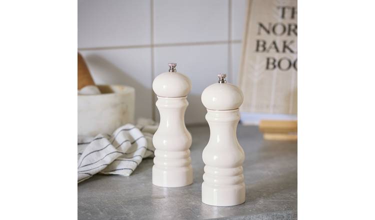 Habitat Salt and Pepper Mill Set - Cream