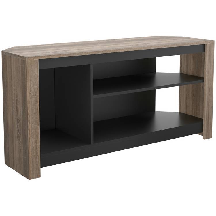 AVF Calibre Alto Up to 60 Inch TV Stand - Sawn Oak & Black 0