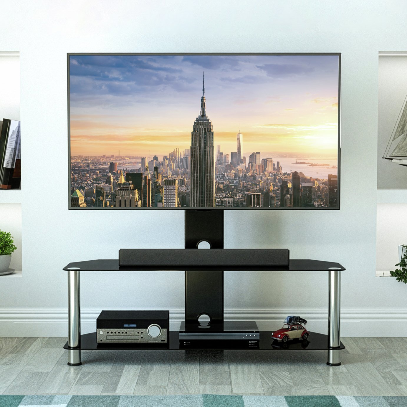 Buy AVF SDCL1140 Up to 65 Inch TV Stand - Black & Chrome | TV