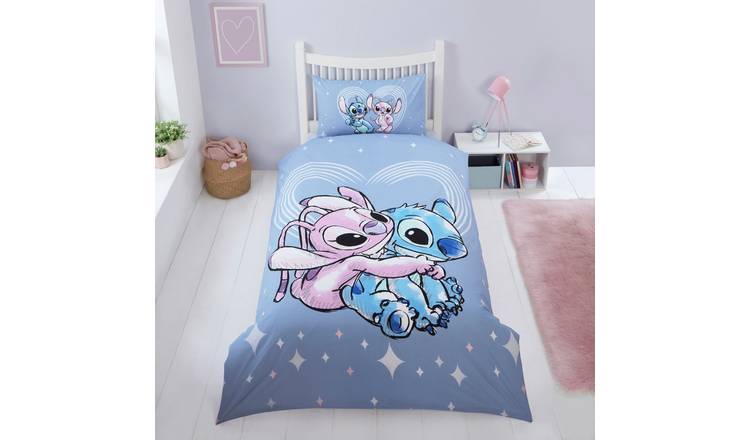 Disney Stitch & Angel Lilac Kids Bedding Set - Single