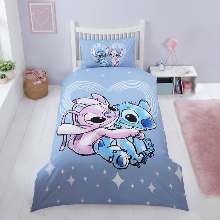 Disney Stitch & Angel Lilac Kids Bedding Set - Single 0