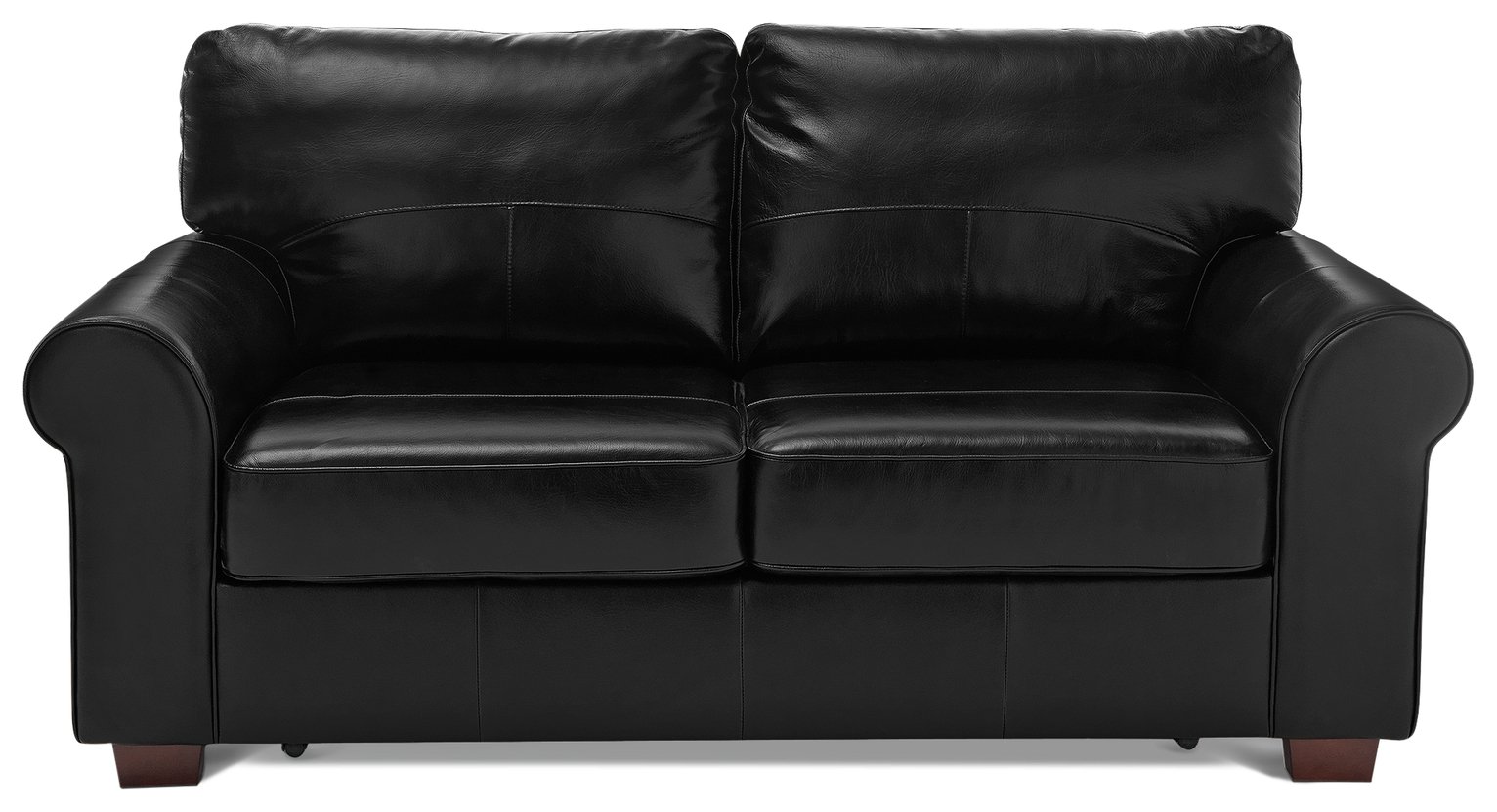 Habitat Salisbury Leather 2 Seater Sofa Bed - Black
