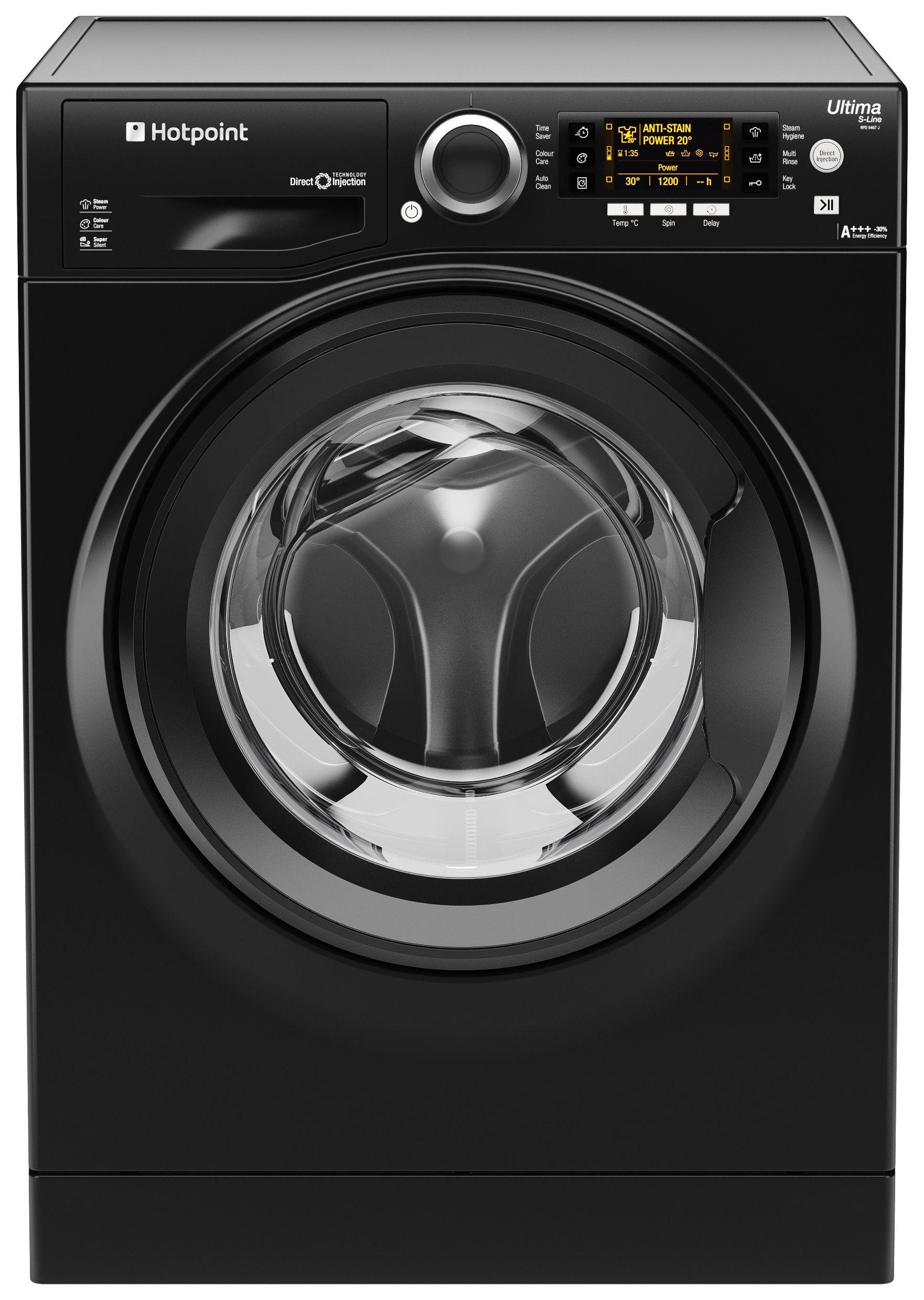 Hotpoint RPD10457JKK 10KG 1400 Spin Washing Machine - Black