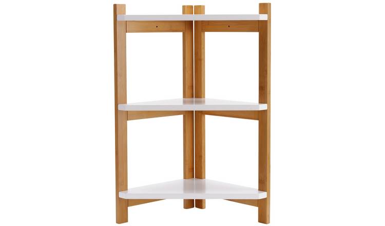 Buy Argos Home 3 Tier Bamboo Corner Shelf Unit Two Tone