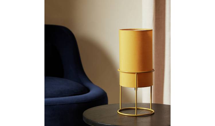 Argos Home Steel Column Table Lamp - Mustard