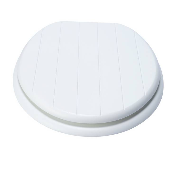 Argos Home Tongue and Groove Style Toilet Seat - White 0