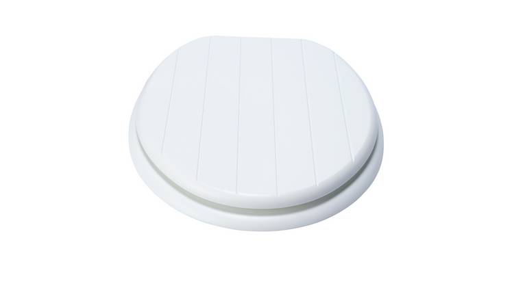 Argos Home Tongue and Groove Style Toilet Seat - White