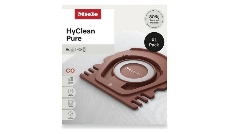 Miele HyClean Pure CO Dust Bags - XL Pack of 8