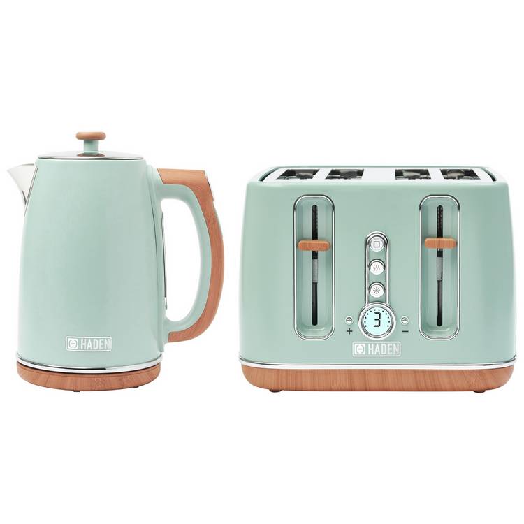Haden 207678 Dorchester Kettle & 4 Slice Toaster - Sage 0