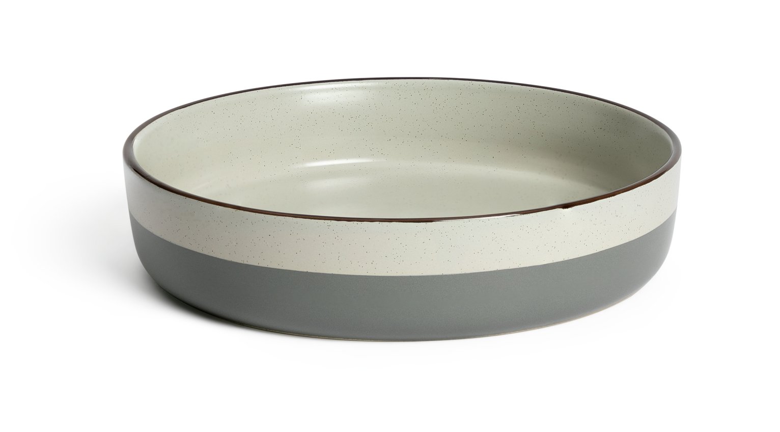 Habitat 24cm Speckle Ceramic Pie Dish - Grey