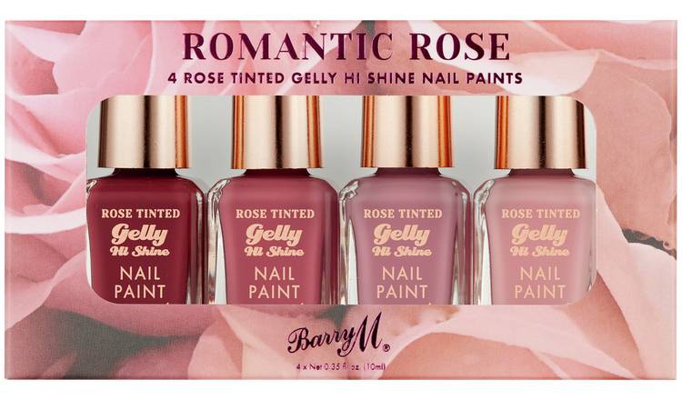 Barry M Cosmetics Rose Nail Paints Gift Set X 4
