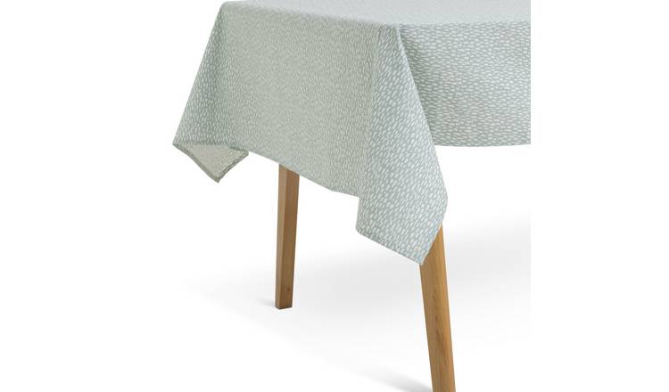 Habitat Mark Making Cotton Wipe Clean Table Cloth - Duck Egg