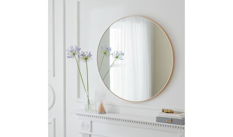 Round deals metal mirror