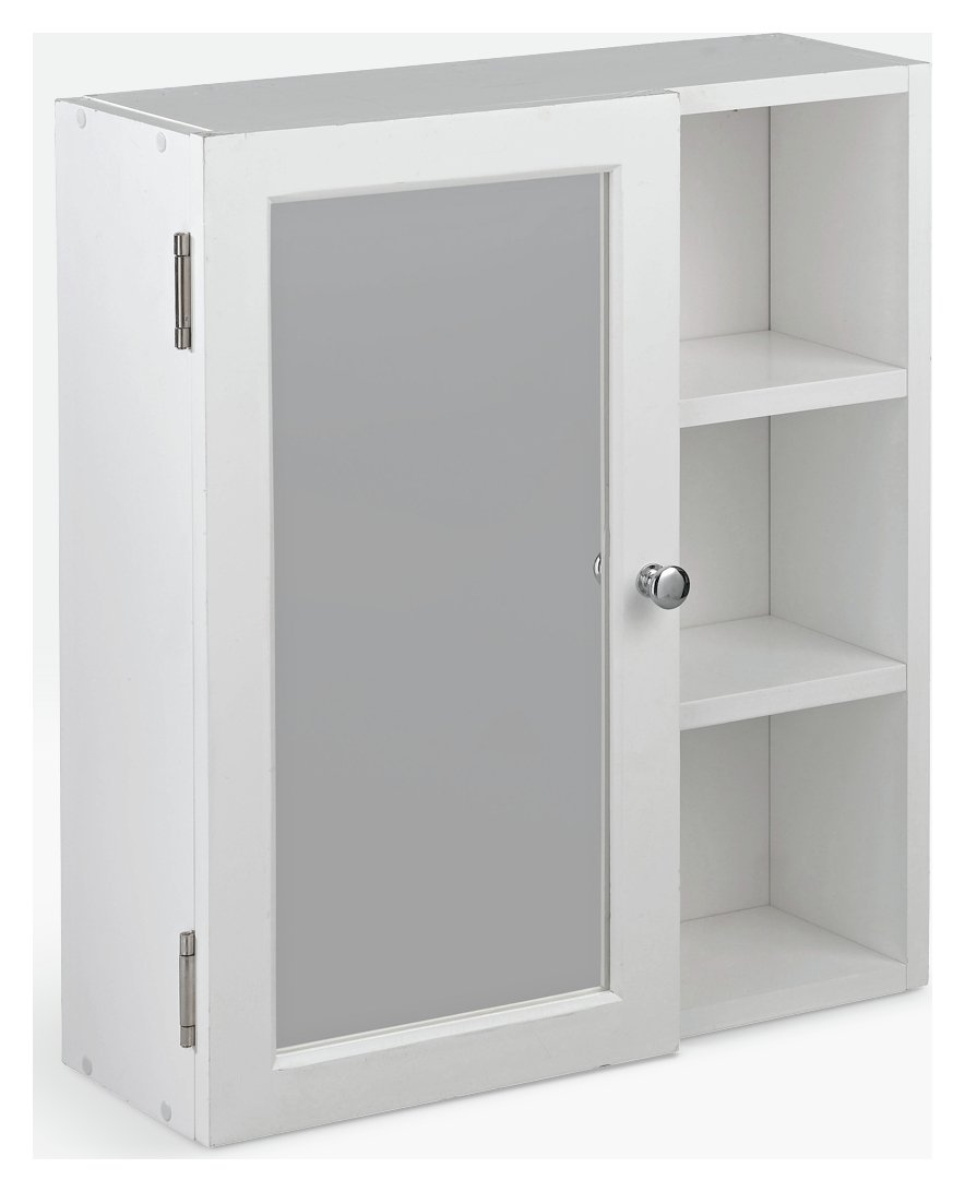 Argos Home 1 Door Open Shelf Mirrored Cabinet