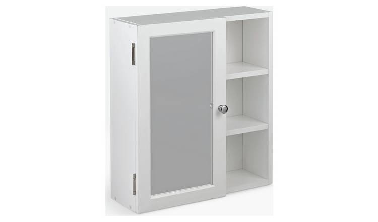 Argos Home 1 Door Open Shelf Mirrored Cabinet