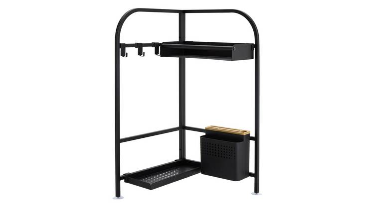 Argos Home 2 Tier Worktop Storage Corner Unit - Black