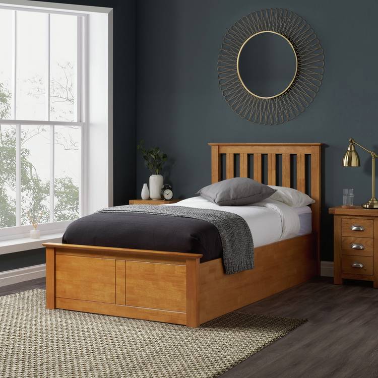 Birlea Phoenix Single End Lift Ottoman Bed - Oak 0