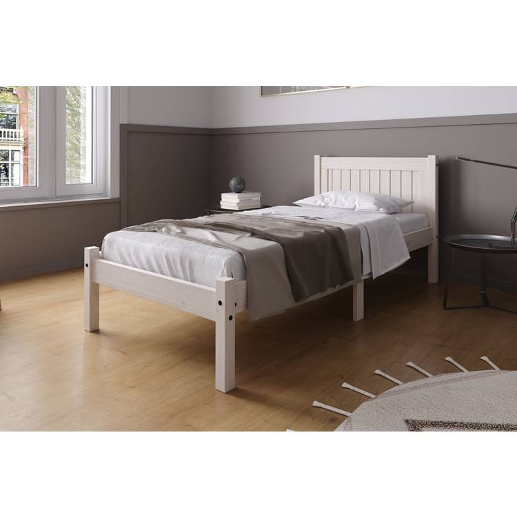 Birlea Rio Single Wooden Bed Frame  - White 0