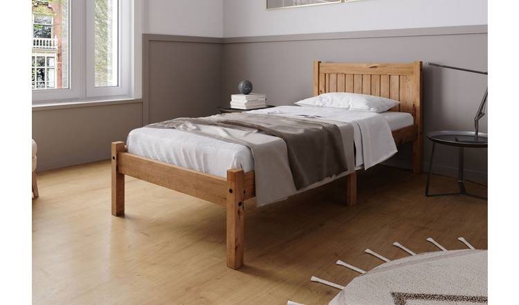 Birlea Rio Single Bed Frame with Mattress - Pine