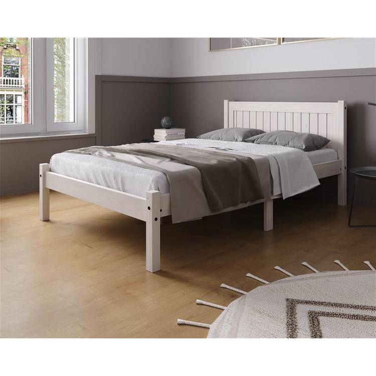 Birlea Rio Double Bed Frame with Mattress - White 0