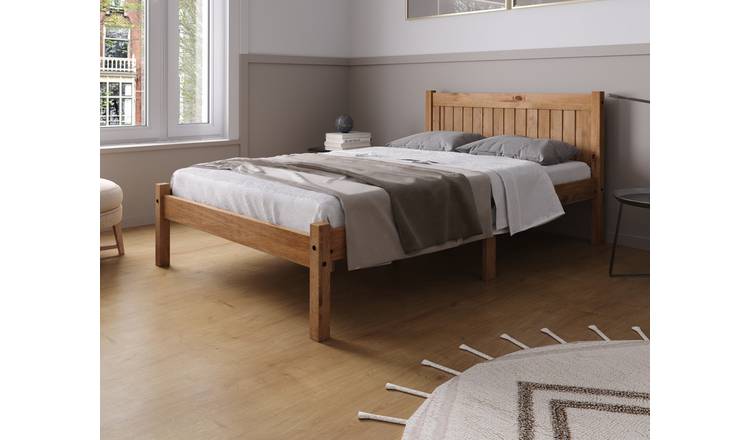 Birlea Rio Double Bed Frame with Mattress - Pine