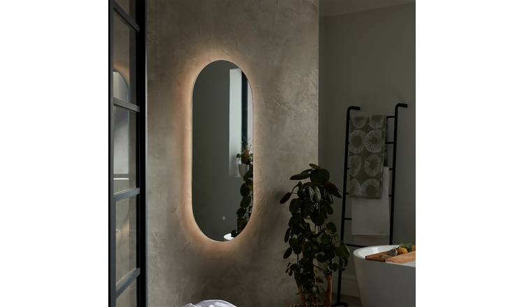 Habitat Large Vertical Backlight LED Mirror - White