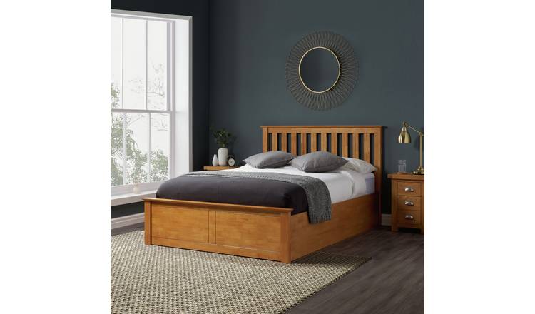 Birlea Phoenix Small Double Ottoman Bed with Mattress - Oak