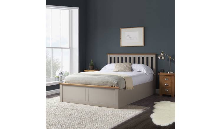 Birlea Phoenix Small Double Ottoman Bed with Mattress - Grey