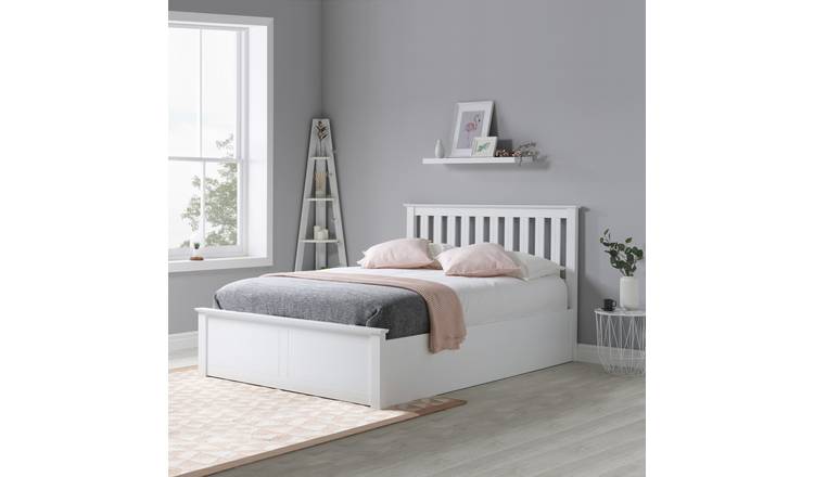 Birlea Phoenix Small Double Ottoman Bed with Mattress- White