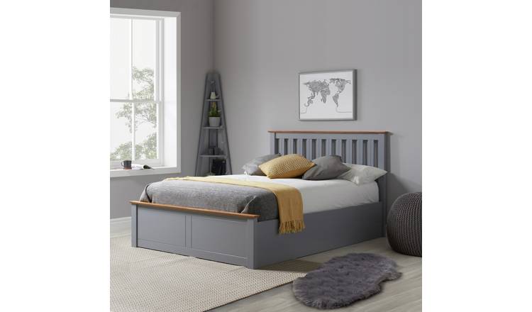 Birlea Phoenix Small Double Ottoman Bed with Mattress - Grey