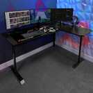 X Rocker Panther XL REVERSIBLE Corner Sports Gaming Desk - Carbon Black