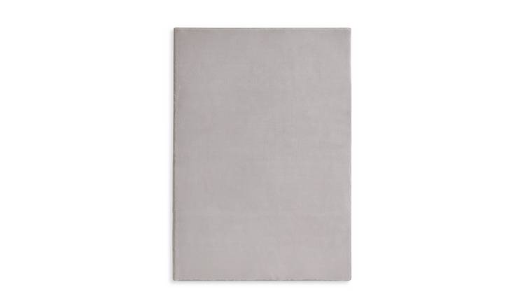 Habitat Cosy Soft Dove Grey Short Pile Rug - 170x120cm
