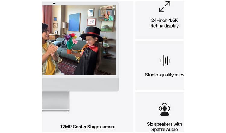 Apple iMac 2024 24in M4 8 Core 16GB 256GB - Silver 6