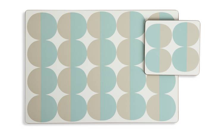 Habitat Set of 4 Geo Circles Placemats and Coasters