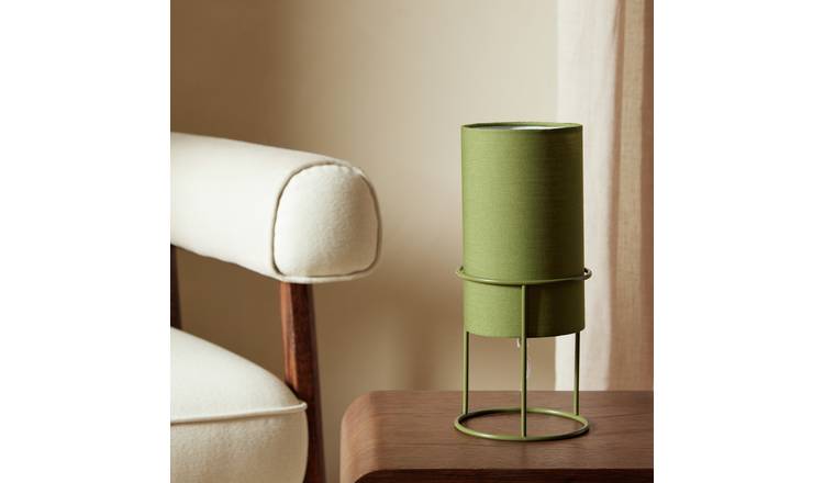 Argos Home Steel Column Table Lamp - Green